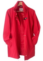 $350 Cole Haan Hiden Hooded Jacket X Small 2 Red Stand Collar Full Zip P... - $88.70