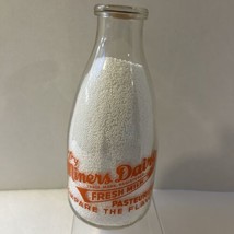 Vintage Miners Dairy Quart Milk Bottle Milk Cap - £38.55 GBP