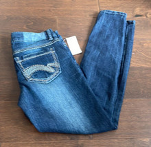 New Vanilla Star Womens Blue Skinny Jeans Sz 5 - £15.69 GBP