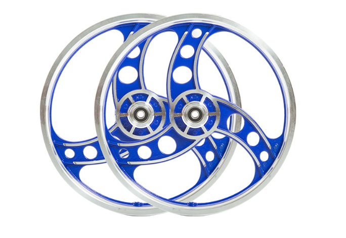 Pair of 20" Bicycle Mag Wheels Set 6 SPOKE BLUE FOR GT DYNO HARO DHL EXPRESS - $164.90