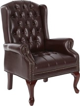 Office Star Tex Traditional Queen Anne Style Chair With Thick Padded Seat And - £335.37 GBP