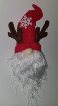 Santa Claus Plush Reindeer Antlers Christmas Decor Tree Topper? Gerson Company - £6.69 GBP