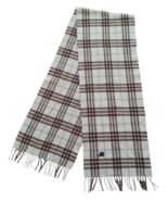 Burberry Scarf 100% Lambswool Logo Nova Check Pattern Scarves Size 150cm/29cm - $50.00