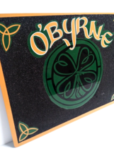 O&#39;BYRNE Celtic Irish Trinity Knot Shamrock Metal Homemade Pub Sign 18&quot;h ... - £78.89 GBP