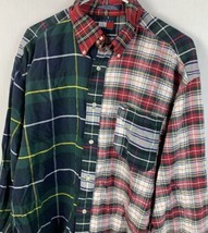 Vintage Tommy Hilfiger Flannel Shirt Plaid Cotton Long Sleeve Men’s Large - £23.97 GBP