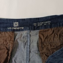 Liz Claiborne Classic Stretch Women's Cotton Blend Denim Blue Jeans Skirt Sz 18 image 3