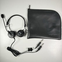 Telex Airman 850 Dual Plug Headset W/ Storage Bag W/ New Ear Pad Cushions - £253.00 GBP