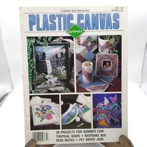 Vintage Craft Patterns, Leisure Arts Plastic Canvas Corner Magazine, July 1991 - £6.17 GBP