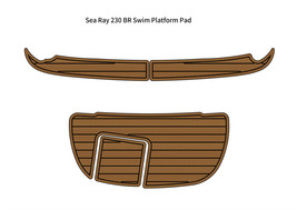 Sea Ray 230 BR Swim Platform Pad Boat EVA Foam Faux Teak Deck Floor Mat Flooring - $320.00