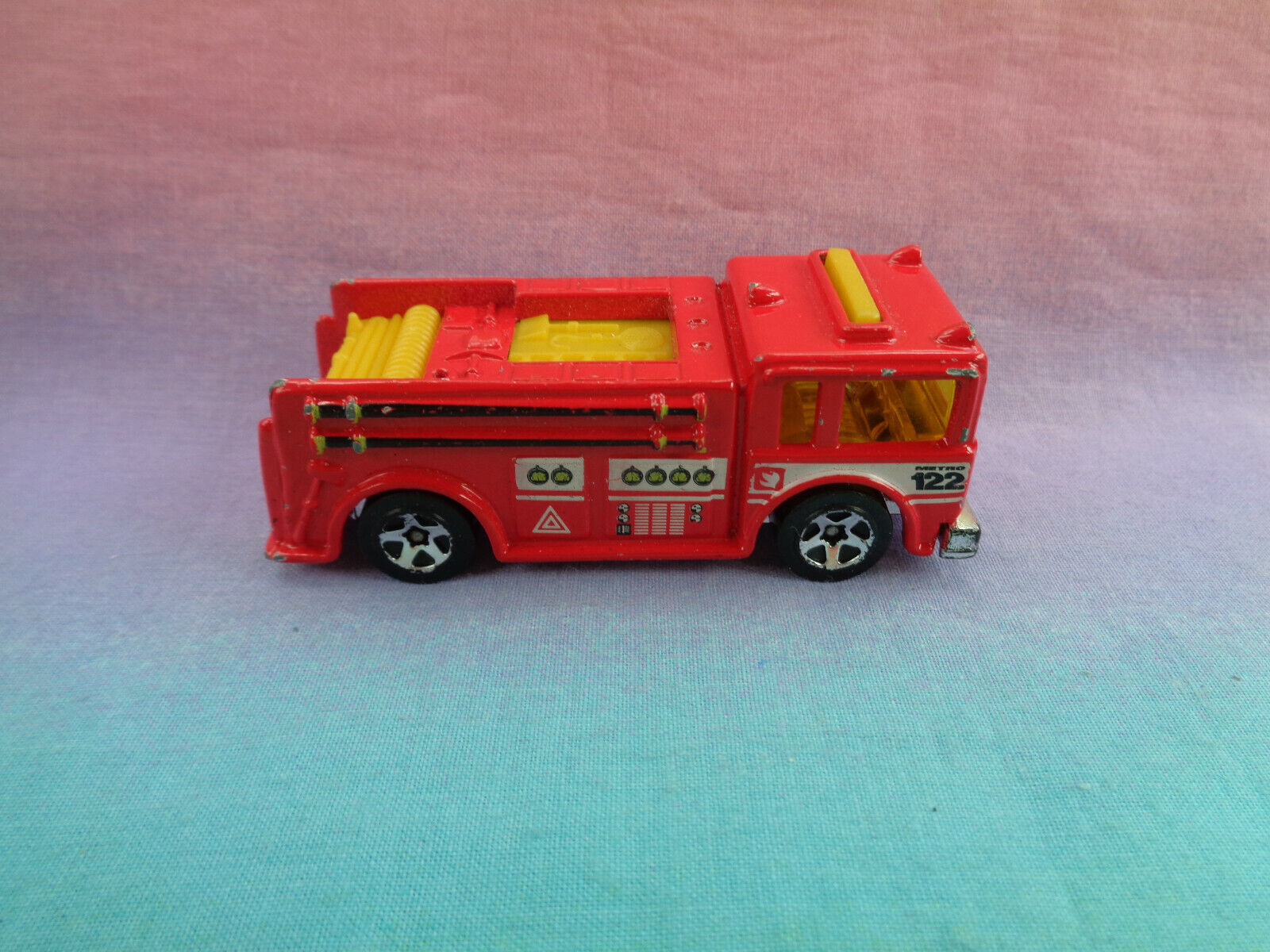Vintage 1976 Hot Wheels Mattel Red & Yellow Fire Truck Metro 122 - as is - $7.90