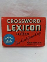 *Rulebook Missing 2 Pages*1937 Parker Brothers Crossword Lexicon Card Game - £35.19 GBP