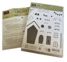 Stampin Up Sweet Home Stamp Set Home Sweet Home Dies Halloween Ghost Bat Banner - £22.72 GBP