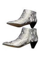 Nanette Lepore Womens Size 6 Faith Grey Shoes Faux snake skin Dress 1.5” Heel - £14.57 GBP
