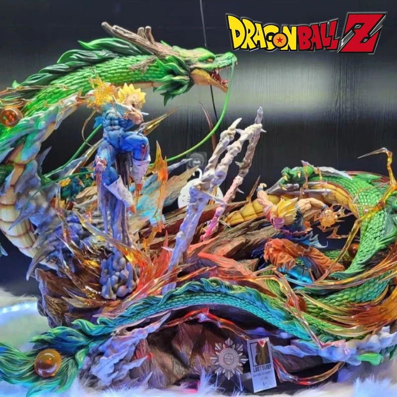 32cm Dragon Ball Z Anime Figure Majin Vegeta Vs Son Goku Action Figures GK PVC - £141.31 GBP