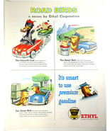 Vintage Print Ad 1956 Ethyl Corporation Premium Gasoline Color Comic Roa... - £7.45 GBP