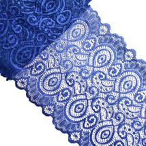 5 Yards Width 7 Inch Stretch Lace Trim Fabric Elastic Lace Flowers Ribbo... - £16.44 GBP