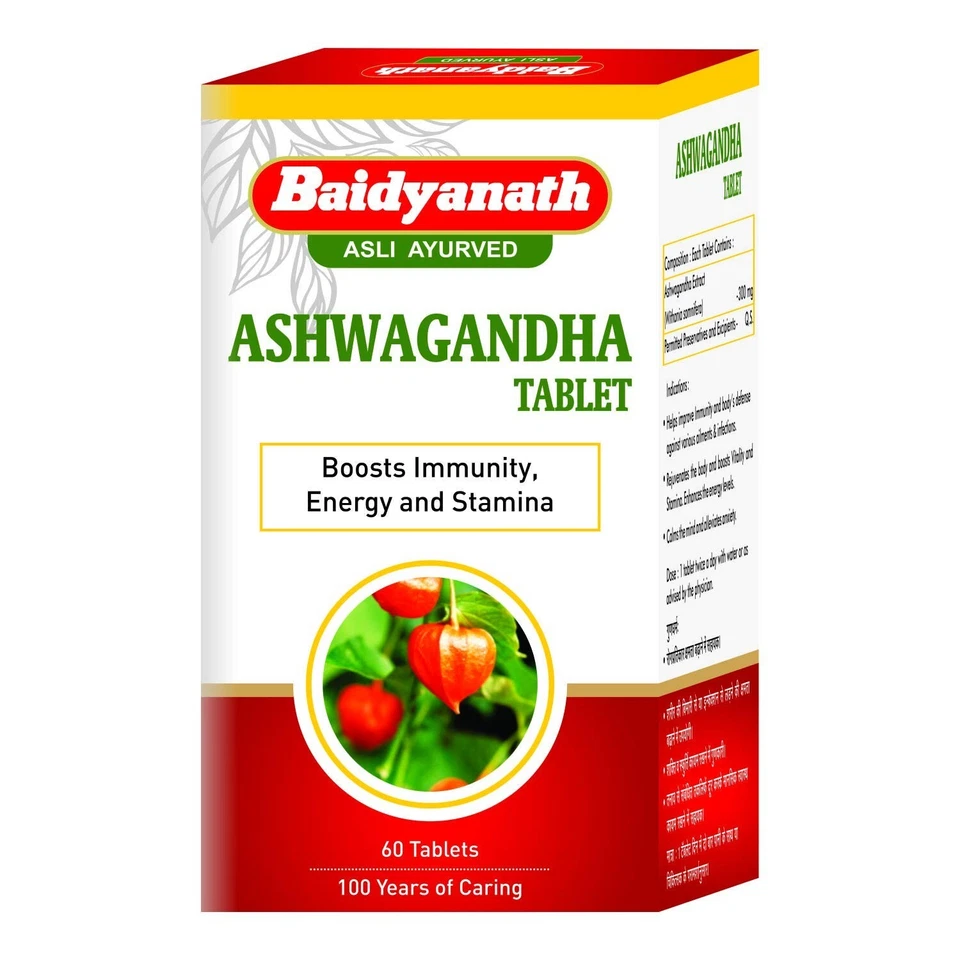 Baidyanath Ashwagandha 60 Tablet  pack of 2 - €21,91 EUR