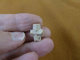 (CR593-61) 5/8" SMALL Fairy Stone CHRISTIAN CROSS Staurolite Crystal MATRIX - $13.99
