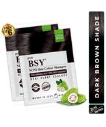 BSY Noni Dark Brown Hair Color Shampoo 20ml x 6 Sachets Ammonia Free Hai... - £18.41 GBP