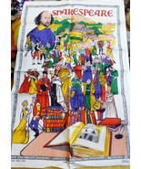 VTG Shakespeare Favorite Play Characters Pure Irish Linen Ulsten towel 2... - £27.78 GBP