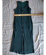 Lush Women Hunter Green Dress Decorative Buttons Size Small EUC - $13.86