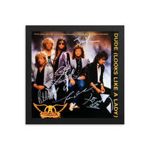 Aerosmith signed Dude (Looks Like A Lady) 12 Inch single Cover Reprint - £59.95 GBP