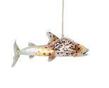  Gallarie II Brown Cowrie Shell and Metal Shark Christmas Ornament  - £12.71 GBP