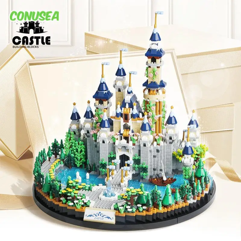 3600Pcs Building Blocks Fairytale Castle Mini Bricks Micro Assembling Blocks - £66.08 GBP