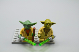 LEGO Yoda Minifigure Star Wars Clone Wars / 75017 Duel on Geonosis Lot of 2 - £19.01 GBP