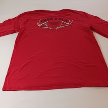 COLUMBIA Grow A Pair Graphic Men's Red Cotton Long Sleeve T-Shirt Size Large image 10