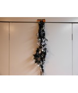 Greenbrier &quot;Halloween Silver Skulls On Black Tinsel Garland&quot; 9 Feet Strand - $6.88