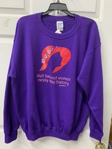 purple sweatshirt red hat Well behaved woman rarely Med, large or xlarge - $491.53 MXN