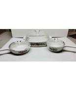 Corning Ware 3 Piece Spice Of Life Saucepans and Casserole Dish w/ Lids ... - £66.73 GBP