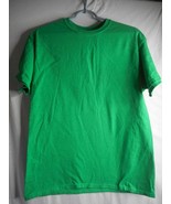 Solid No graphic Plain Green Gildan Sz L Heavy cotton Tee T-Shirt Short ... - $275.09 MXN