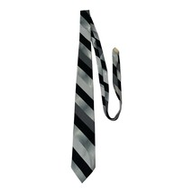 Vintage National Shirt Coast to Coast Men’s Tie – Black &amp; Silver Striped... - $18.00