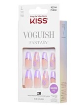 KISS Voguish Fantasy Press-On Nails, ‘sunkissed’, Purple, Long Coffin, 31 Ct. - £10.47 GBP