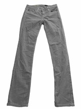 AG Adriano Goldschmied The Stevie Slim Straight Jeans Womens 27R Gray Corduroy - £23.92 GBP