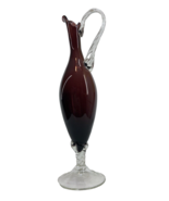 Vintage Mid Century Italian Purple Murano Glass Empoli Carafe Decanter J... - $103.22 CAD