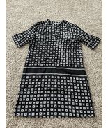 Halogen Womens Black White Geometric Dress Size XS Light Weight Casual C... - $20.69 CAD