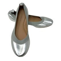 Banana Republic flats size 7 womens abby ballet shoes silver slip on - £21.36 GBP