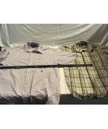 Mens Tommy Hilfiger Medium Plaid Button Up Shirt &amp; Timberland Plaid Butt... - $325.35 MXN