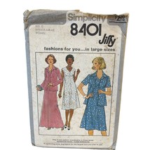 Simplicity Sewing Pattern 8401 Dress Jacket Misses Size 40-46 - £4.29 GBP