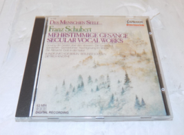 Franz Schubert Secular Vocal Works CD 1987 Capriccio Digital Germany - $165.85 MXN