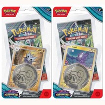 Pokemon Scarlet &amp; Violet Twilight Masquerade Pupitar &amp; Toxel Checklane Blisters - £10.78 GBP
