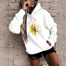 Fall Top Pullover Women&#39;s Fashion clothes Hoodie Personality Daisy Print Girls H - £56.83 GBP