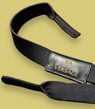 VERSACE Sunglasses Eyeglasses Black/Gold Strap Leash Genuine Light Weigh... - $1,942.73 MXN