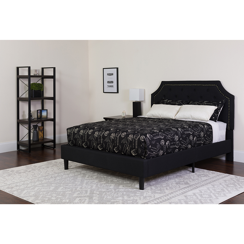 Twin Platform Bed-Black SL-BK4-T-BK-GG