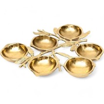 Cluster of 6 Serving Antique Gold Finish 12&quot; Aluminum Base - £44.84 GBP