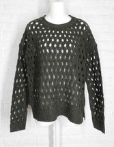 CHARLIE B Plush Net Stitch Sweater Open Weave Spruce NWT XSmall Small Me... - $61.74