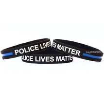 2 Police Lives Matter Wristbands - Two Law Enforcement Bracelets Adult Or Child - £2.29 GBP